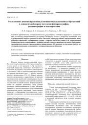 Исследование динамики развития релятивистских плазменных образований в длинном пробкотроне методами фотохронографии, рентгенографии и моделирования