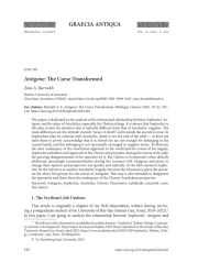 ANTIGONE: THE CURSE TRANSFORMED