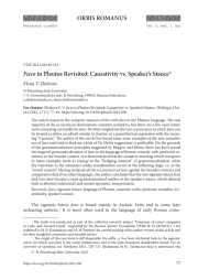 FAXO IN PLAUTUS REVISITED: CAUSATIVITY VS. SPEAKER’S STANCE