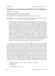 EMPEDOCLES ON THE INHERITANCE OF PARENTAL TRAITS BY OFFSPRING