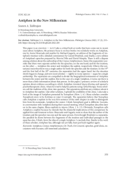 ANTIPHON IN THE NEW MILLENNIUM