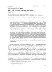 FOUR HOOVES AND A HORN: HOW (NOT) TO POISON ALEXANDER THE GREAT