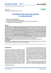 ФОРМУЛИРОВКА ПРИНЦИПА ДЕЙСТВИТЕЛЬНОГО СОСТОЯНИЯ ФИЗИЧЕСКОЙ СИСТЕМЫ