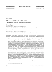 ‘PHOENISSAE’, ‘PHOENISSA’, ‘THEBAIS’: THE TITLE OF SENECA’S PHOENICIAN WOMEN