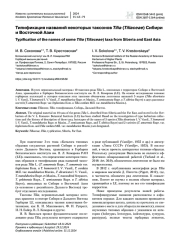 Типификация названий некоторых таксонов Tilia (Tiliaceae) Сибири и Восточной Азии