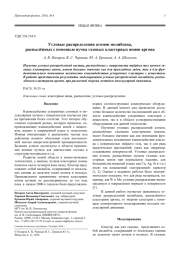 Угловые распределения атомов молибдена, распылённых с помощью пучка газовых кластерных ионов аргона