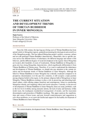 The current situation and development trends of Tibetan Buddhism in Inner Mongolia
