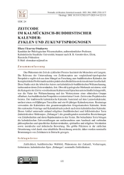 Zeitcode im Kalmückisch-Buddhistischer Kalender: Zyklen und Zukunftsprognosen