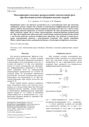 Моделирование изодозных распределений в низкоатомной среде при облучении пучком нейтронов высоких энергий