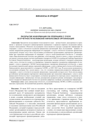 Раскрытие информации об операциях с сукук в отчетности исламских финансовых организаций