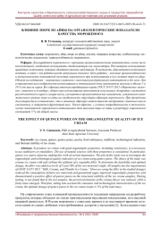 ВЛИЯНИЕ ПЮРЕ ИЗ АЙВЫ НА ОРГАНОЛЕПТИЧЕСКИЕ ПОКАЗАТЕЛИ КАЧЕСТВА МОРОЖЕНОГО