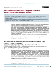 Мультидисциплинарный подход к лечению остеосаркомы позвонка у собаки