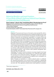 Баланс между биоэтикой и правовыми границами: анализ решения Верховного федерального суда Бразилии об исследованиях эмбриональных стволовых клеток