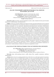 АНАЛИЗ ТЕНДЕНЦИЙ РАЗВИТИЯ ПРОИЗВОДСТВА ВЗБИТЫХ МОЛОЧНЫХ ДЕСЕРТОВ