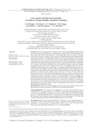 НОВЫЙ ВИД СЦИНКОВ ИЗ ГОР НА ЮГЕ ВЬЕТНАМА (REPTILIA, SQUAMATA, SCINCIDAE)