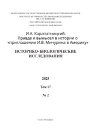 Правда и вымысел в истории о «приглашении И. В. Мичурина в Америку»