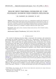 KRAUSE MEAN PROCESSES GENERATED BY CUBIC STOCHASTIC MATRICES WITH POSITIVE INFLUENCES