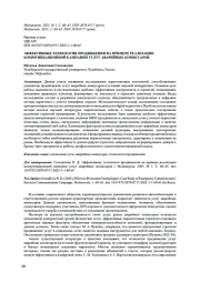 ЭФФЕКТИВНЫЕ ТЕХНОЛОГИИ ПРОДВИЖЕНИЯ НА ПРИМЕРЕ РЕАЛИЗАЦИИ КОММУНИКАЦИОННОЙ КАМПАНИИ УСЛУГ АВАРИЙНЫХ КОМИССАРОВ