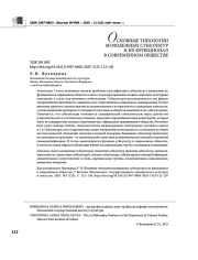 ОСНОВНЫЕ ТИПОЛОГИИ МОЛОДЕЖНЫХ СУБКУЛЬТУР И ИХ ФУНКЦИОНАЛ В СОВРЕМЕННОМ ОБЩЕСТВЕ