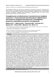 Специфические метаболические и воспалительные профили пациентов с гипергликемией при биполярном аффективном расстройстве, рекуррентной депрессии и шизофрении: результаты трансдиагностического исследования