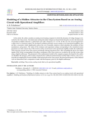 Моделирование скрытого аттрактора в системе Чуа на основе аналоговой схемы с операционными усилителями