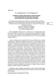УНИВЕРСАЛЬНЫЕ ЦИФРОВЫЕ КОМПЕТЕНЦИИ В ВЫСШЕЙ ШКОЛЕ: ПЕРСОНАЛИЗАЦИЯ ДЛЯ ЦИФРОВОЙ ЭКОНОМИКИ ДАННЫХ