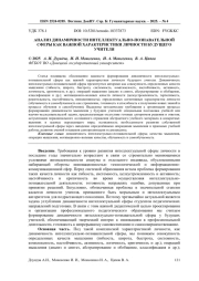 АНАЛИЗ ДИНАМИЧНОСТИ ИНТЕЛЛЕКТУАЛЬНО-ПОЗНАВАТЕЛЬНОЙ СФЕРЫ КАК ВАЖНОЙ ХАРАКТЕРИСТИКИ ЛИЧНОСТИ БУДУЩЕГО УЧИТЕЛЯ