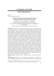 "КРАСНЫЕ ЛИНИИ" ВО ВНЕШНЕЙ ПОЛИТИКЕ РОССИИ И В ПРЕДСТАВЛЕНИЯХ СТУДЕНЧЕСКОЙ МОЛОДЕЖИ