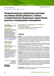 Ресурсный потенциал дикорастущих популяций ежи сборной (Dactylis glomerata L.) в Южном и Северо-Кавказском федеральных округах России: результаты экспедиционных обследований