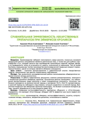 СРАВНИТЕЛЬНАЯ ЭФФЕКТИВНОСТЬ ЛЕКАРСТВЕННЫХ ПРЕПАРАТОВ ПРИ ЭЙМЕРИОЗЕ КРОЛИКОВ