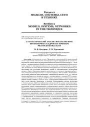 СТАТИСТИЧЕСКИЙ АНАЛИЗ ВОСПОЛНЕНИЯ ИНЖЕНЕРНЫХ КАДРОВ НА ПРИМЕРЕ РЯЗАНСКОЙ ОБЛАСТИ