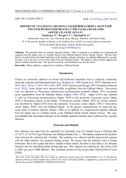 ОБНАРУЖЕНИЕ CYCLODONTA BIPARTITA (CILIOPHORA) НА ПОДВЕРЖЕНННОМ ВОЗДЕЙСТВИЮ МОРСКОЙ ВОДЫ ГАЛЕЧНОМ ПЛЯЖЕ НА ФОЛКЛЕНДСКИХ ОСТРОВАХ (ЮЖНАЯ ЧАСТЬ АТЛАНТИЧЕСКОГО ОКЕАНА)