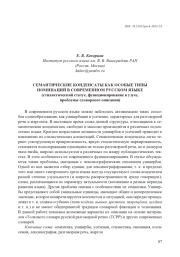СЕМАНТИЧЕСКИЕ КОНДЕНСАТЫ КАК ОСОБЫЕ ТИПЫ НОМИНАЦИЙ В СОВРЕМЕННОМ РУССКОМ ЯЗЫКЕ (СТИЛИСТИЧЕСКИЙ СТАТУС, ФУНКЦИОНИРОВАНИЕ В УЗУСЕ, ПРОБЛЕМЫ СЛОВАРНОГО ОПИСАНИЯ)