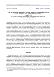 ТАКСОЦЕН GASTROPODA В РАЗЛИЧНЫХ БИОТОПАХ ПРИБРЕЖЬЯ БУХТЫ ЛАСПИ (ЧЁРНОЕ МОРЕ, ЮЖНЫЙ БЕРЕГ КРЫМА) *