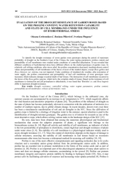ОЦЕНКА ЗАСУХОУСТОЙЧИВОСТИ САДОВЫХ РОЗ НА ОСНОВЕ СОДЕРЖАНИЯ ПРОЛИНА, СПОСОБНОСТИ УДЕРЖИВАТЬ ВОДУ И СОСТОЯНИЯ КЛЕТОЧНЫХ МЕМБРАН ПОД ВЛИЯНИЕМ ГИДРОТЕРМИЧЕСКОГО СТРЕССА