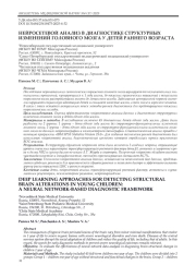 НЕЙРОСЕТЕВОЙ АНАЛИЗ В ДИАГНОСТИКЕ СТРУКТУРНЫХ ИЗМЕНЕНИЙ ГОЛОВНОГО МОЗГА У ДЕТЕЙ РАННЕГО ВОЗРАСТА