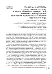 Клиросное мастерство и искусство рукописания в византийской и древнерусской монастырской традиции. 1. Диаграмма восточнохристианского певческого мира