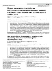 Новые мишени для разработки нейтрализующих моноклональных антител широкого спектра действия против вируса SARS-CoV-2