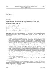 D-B MUS. MS. BACH P 803, GEORG SIMON LÖHLEIN, AND SURROUNDINGS. PART III