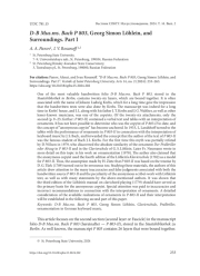 D-B MUS. MS. BACH P 803, GEORG SIMON LÖHLEIN, AND SURROUNDINGS. PART I