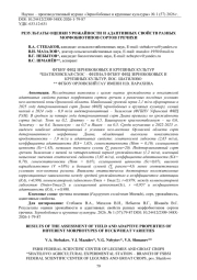 РЕЗУЛЬТАТЫ ОЦЕНКИ УРОЖАЙНОСТИ И АДАПТИВНЫХ СВОЙСТВ РАЗНЫХ МОРФОБИОТИПОВ СОРТОВ ГРЕЧИХИ