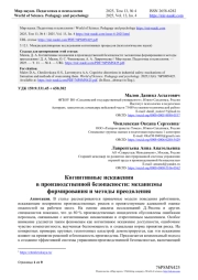 КОГНИТИВНЫЕ ИСКАЖЕНИЯ В ПРОИЗВОДСТВЕННОЙ БЕЗОПАСНОСТИ: МЕХАНИЗМЫ ФОРМИРОВАНИЯ И МЕТОДЫ ПРЕОДОЛЕНИЯ