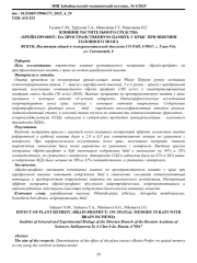 ВЛИЯНИЕ РАСТИТЕЛЬНОГО СРЕДСТВА «БРЕЙН-ПРОФИТ» НА ПРОСТРАНСТВЕННУЮ ПАМЯТЬ У КРЫС ПРИ ИШЕМИИ ГОЛОВНОГО МОЗГА