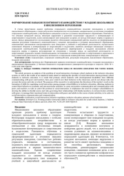 ФОРМИРОВАНИЕ НАВЫКОВ ПОЗИТИВНОГО ВЗАИМОДЕЙСТВИЯ У МЛАДШИХ ШКОЛЬНИКОВ В ИНКЛЮЗИВНОМ ОБРАЗОВАНИИ