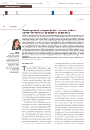 Горизонты развития сферы недвижимости различных экономических сегментов