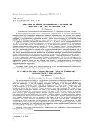ОСОБЕННОСТИ ВЗАИМОСВЯЗИ ФИЗИЧЕСКОГО РАЗВИТИЯ И ОБРАЗА ТЕЛА У ДЕВУШЕК-ПОДРОСТКОВ
