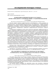 ВЗАИМОСВЯЗЬ КОМПОНЕНТОВ ОБРАЗА-Я СУБЪЕКТА ПРОФЕССИОНАЛЬНОГО САМООПРЕДЕЛЕНИЯ У СТУДЕНТОВ-ПСИХОЛОГОВ