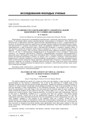 ОСОБЕННОСТИ СОДЕРЖАНИЯ ВИРТУАЛЬНОЙ И РЕАЛЬНОЙ ИДЕНТИЧНОСТИ СТАРШИХ ШКОЛЬНИКОВ