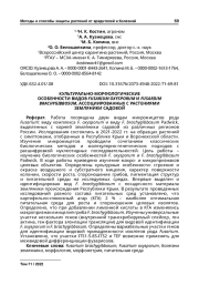 КУЛЬТУРАЛЬНО-МОРФОЛОГИЧЕСКИЕ ОСОБЕННОСТИ ВИДОВ FUSARIUM OXYSPORUM И FUSARIUM BRACHYGIBBOSUM, АССОЦИИРОВАННЫХ С РАСТЕНИЯМИ ЗЕМЛЯНИКИ САДОВОЙ