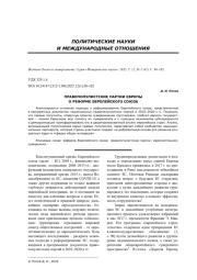 ПРАВОПОПУЛИСТСКИЕ ПАРТИИ ЕВРОПЫ О РЕФОРМЕ ЕВРОПЕЙСКОГО СОЮЗА